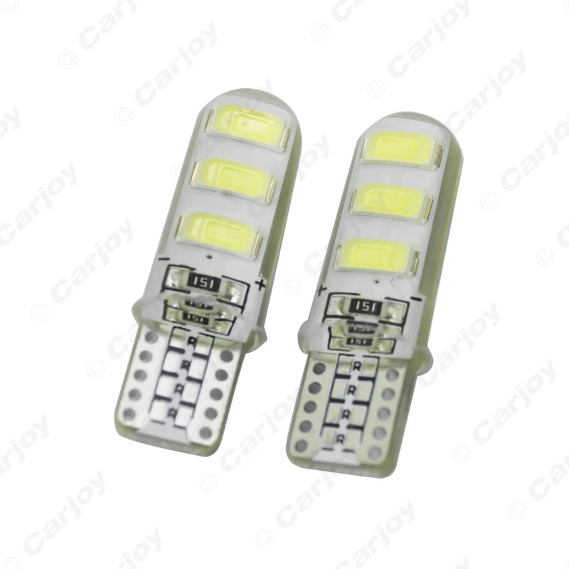 LEEWA 2 шт. автомобиль T10 194 501 W5W 5730 6SMD силиконовый Светодиодный Боковой номерной знак