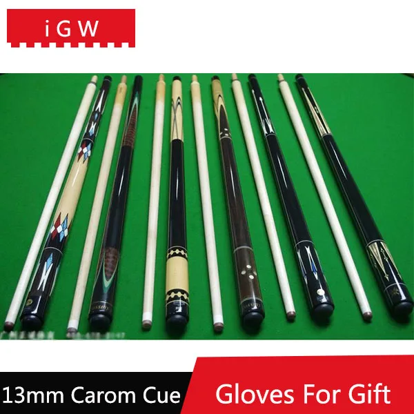 iGW Maple Billiard Carom Cues Tips 13mm 21oz 1/2 Split Cue Stick