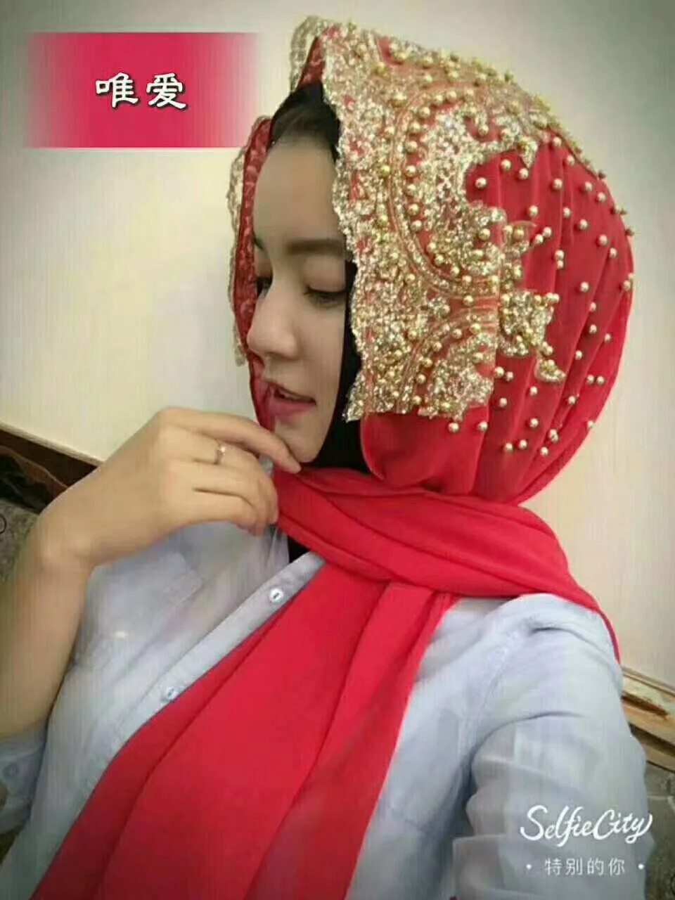 Новое поступление шифон с бисерной вышивкой и кружевами длинный шарф для мусульманки, высокое качество Исламская шали CJ899