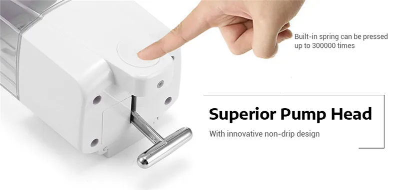 500ML Soap Dispenser ABS Wall Mount Shower Pump Liquid Shampoo Soap Dispenser Bathroom Supplies New Fashion High Quality  (2)