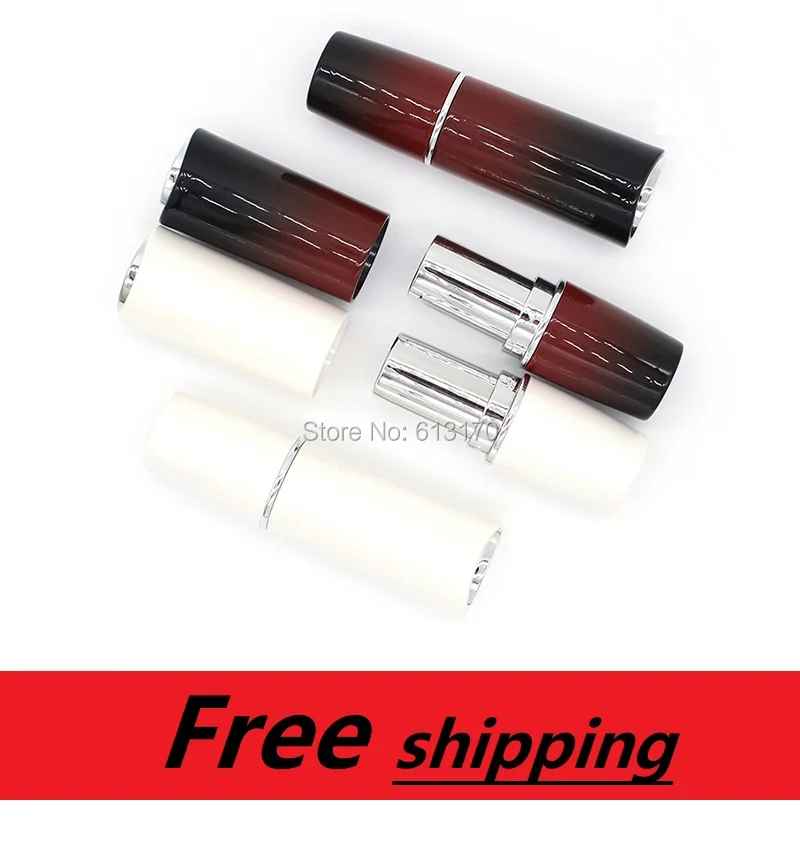 

New 12.1 mm Mini LIP BALM Tubes Empty Lipstick Containers DIY Makeup lip gloss Packing Pearl White, Black brown gradient color