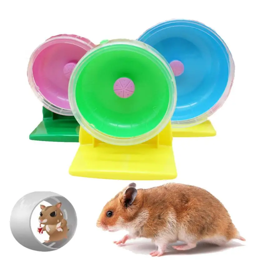 Hamster Mouse Rat Exercise Toys Plastic Silent Running Spinner Wheel
