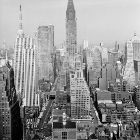 USA  New York City  Mid-town Manhattan looking west Poster Print (18 x 24)