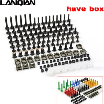 

76 PCS Universal Motorcycle Fairing Body Bolts Spire Screw Spring Nuts FOR SUZUKI GSR 125 400 600 650 750 1000 SV SV650 SV1000