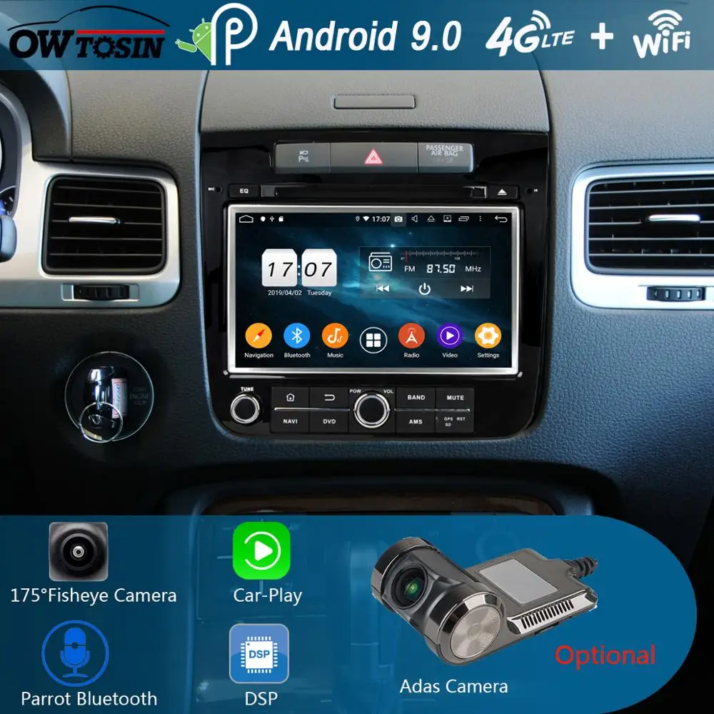 

1920*1080 8Core 4G+64G Android 9.0 Car Multimedia Player For VW Volkswagen Touareg 2011 2012 2013 2014 2015 GPS Radio Parrot BT