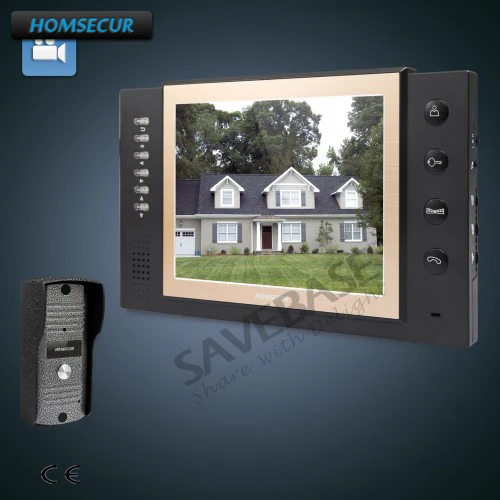 

HOMSECUR 8" Video Door Phone Intercom System+One Button Unlock+Shipping from Russia Warehouse