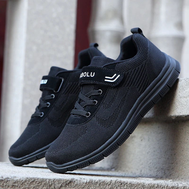 

Fires New Arrival Men Casual Shoes Lace-up Mesh Breathable Loafers Male Comfortable Black Gray Sneakers Fashion Outdoor Shoes