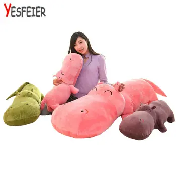 

1 piece small size 50 cm hippopotami doll sleeping pillow cute super large stuffed plush toy cloth doll baby child birthday gift