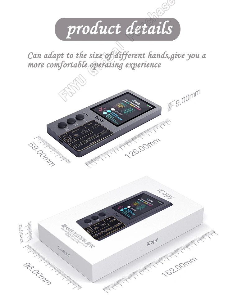 QIANLI iCopy ЖК-экран цвет ремонт программист для iPhone XR XSMAX XS 8P 8 7P 7 Вибрация/сенсорный/Фоточувствительный ремонт