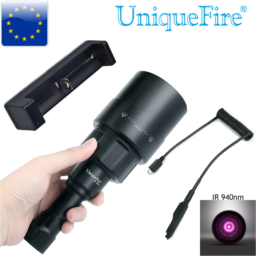 Инфракрасный светодиодный фонарик UnqueFire Future Technology ИК-фонарь ночного видения нм