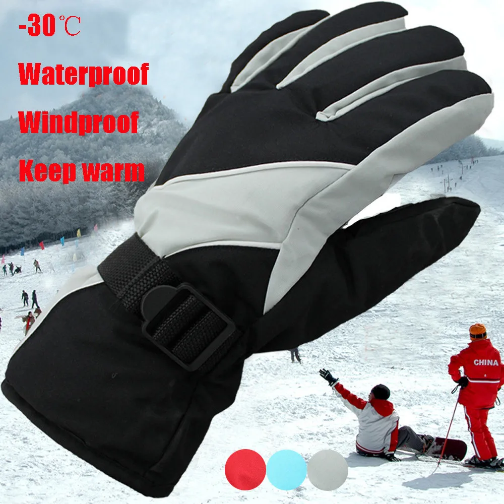 

Winter Ski Gloves Men Women Touch Screen Snowboard Sport Gloves Outdoor Sports Windproof Snow Skiing Motorcycle Gloves #30