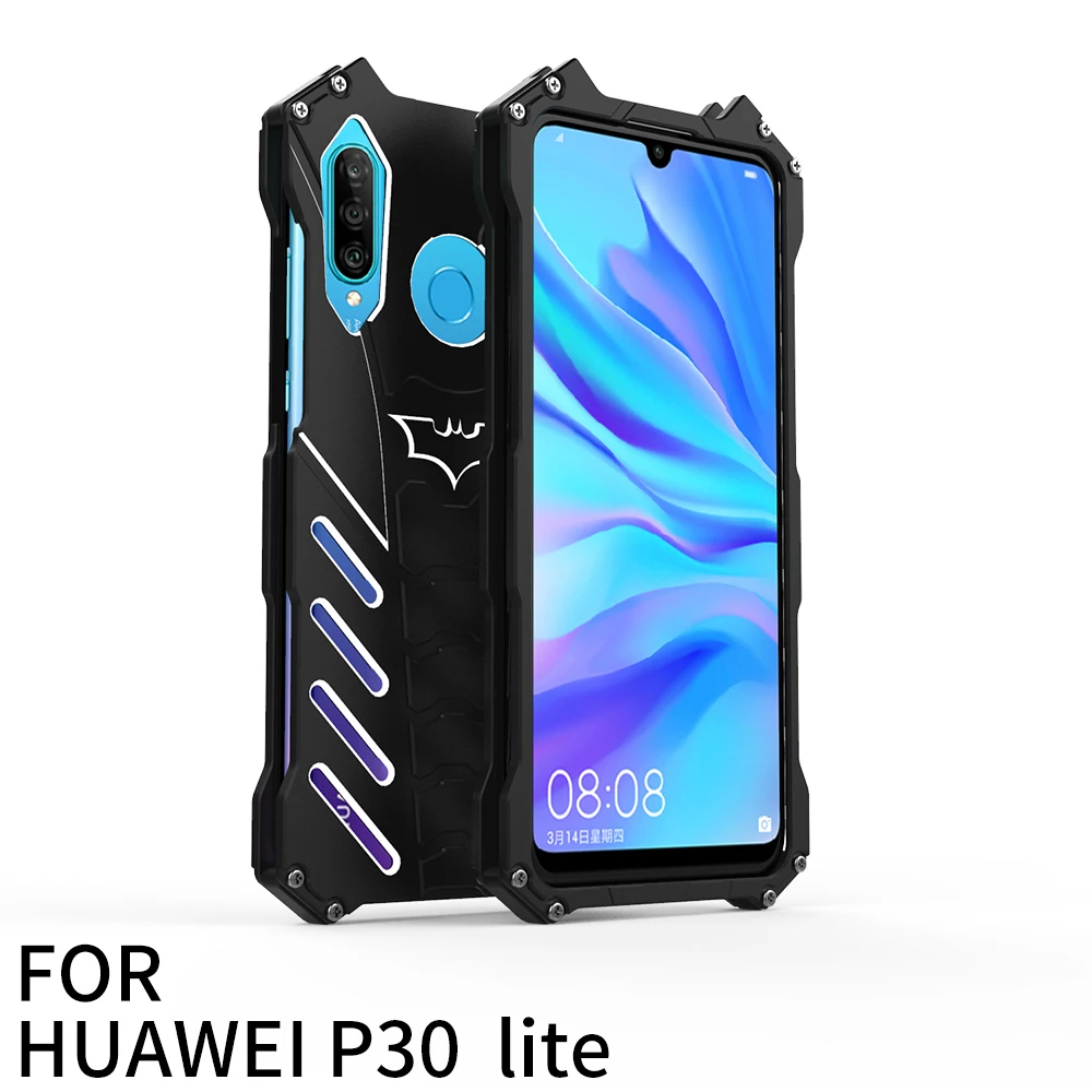 Алюминиевый металлический чехол для телефона huawei P30 Lite Премиум бампер рамка противоударный корпус для huawei p30 Pro роскошный крутой дизайн Бэтмен