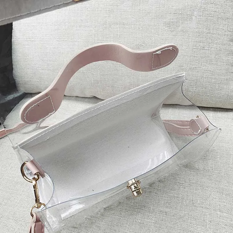 Женская ПВХ прозрачный мешок a путешествие в страну чудес сумка роскошный бренд дизайн курьерские женские сумки через плечо сумки на плечо