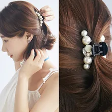 1 шт. заколки для девочек аксессуары для волос головной убор цветок кристалл жемчуг средняя Шпилька заколка для волос заколка для хвоста ювелирные изделия G0403