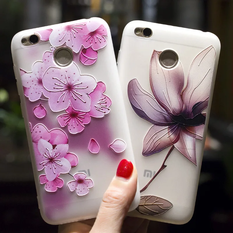 

WeeYRN Matte Case Xiaomi mi 8 8SE 6 A1 5X 5S Funda 3D Relief Case Transparent Soft Silicone TPU Cover Xiaomi Redmi 6 Pro 6 Case
