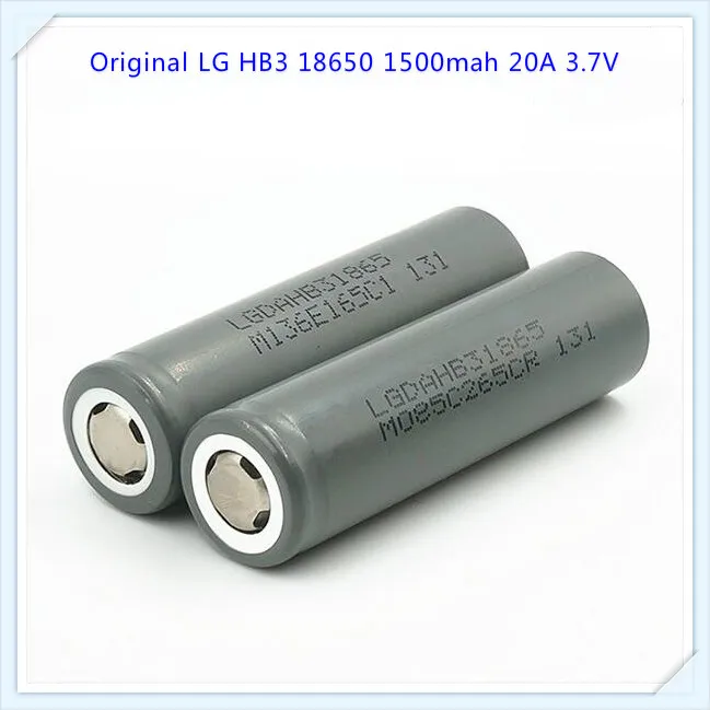 Для LG HB3 18650 1500mah 20A Li-Ion high drain 3,7 v 1500mah HB2 VS HB4 18650 призматические батареи(1 шт