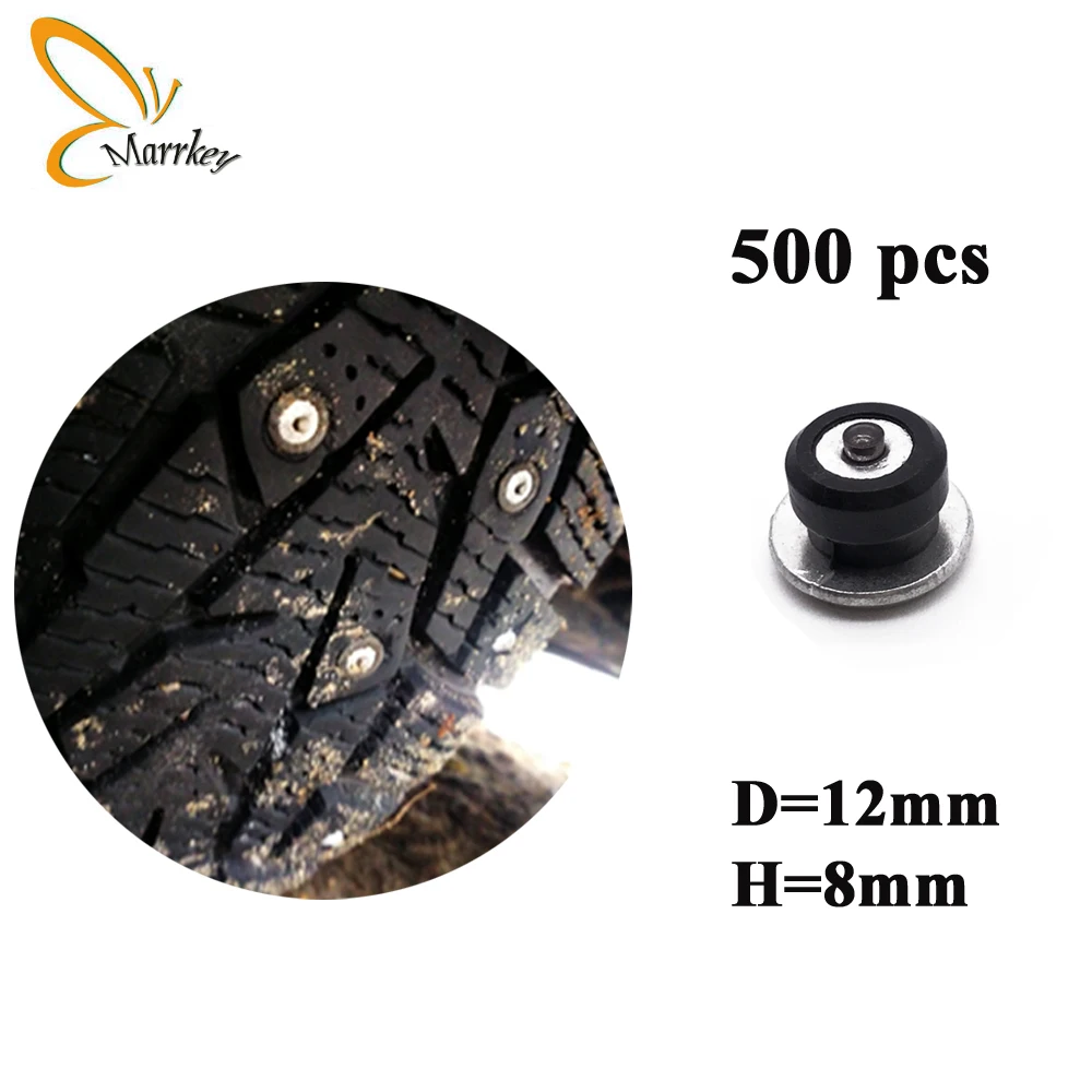 

Marrkey 500PCS 8mm Winter Tires Studs/Ice Spikes for Tires/Screw Snow Chains Studs Wheel Tyre Studs for Auto Car SUV ATV Truck