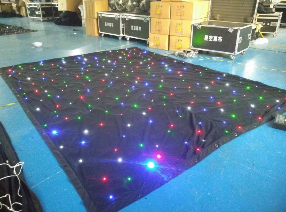 RGB Звездный СВЕТОДИОДНЫЙ занавес 4x6 м с контроллером