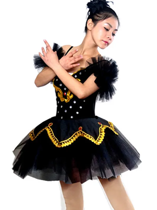 

Girls Professional Ballet Tutu Dance Wear Classical Ballet Tutu Dance Clothes For Women Adults Black Swan Lake Ballet Costume