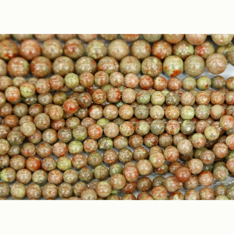 Discount Wholesale Natural Genuine Green Pink Autumn Jasper Round Loose Stone Beads 3-18mm Fit Jewelry 15" 03328