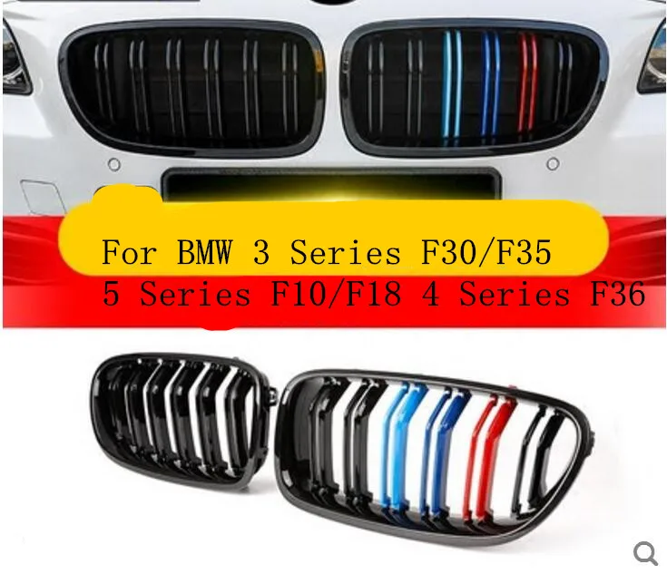 

JIOYNG ABS Chrome Car Front Bumper Mesh Grille Around Trim Racing Grills For BMW 3 Series F30/F35 5 Series F10/F18 4 Series F36