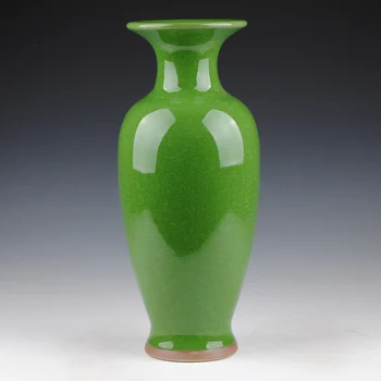 

Jingdezhen ceramics porcelain vase green antique kiln crackle glaze Home Furnishing living room decoration crafts