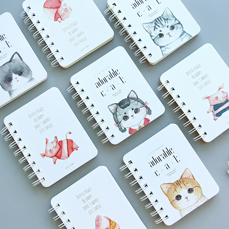 1x Cute Jetoy Kitty Line&Grid Pocket Notebook Notepad Memo Pad Korea Stationery 