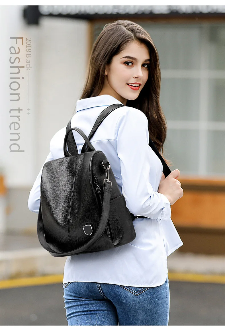 Mulheres Backpack Duplo Ombros Senhora Mochila Mochila
