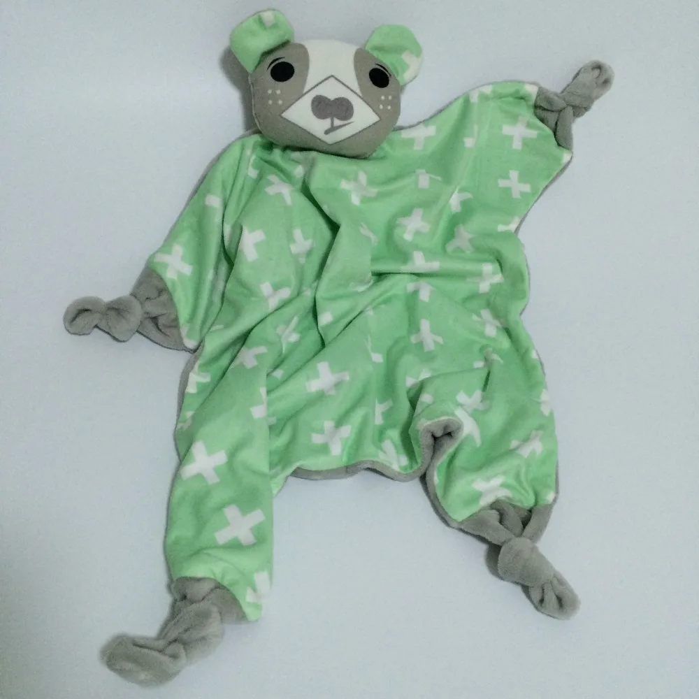 Комфортный слюнявчик, слюнявчик для новорожденных, кролик, кошка, спящие куклы, кролик, жираф, Детская игрушечная карета, полотенце, INS, рождественский подарок - Цвет: green