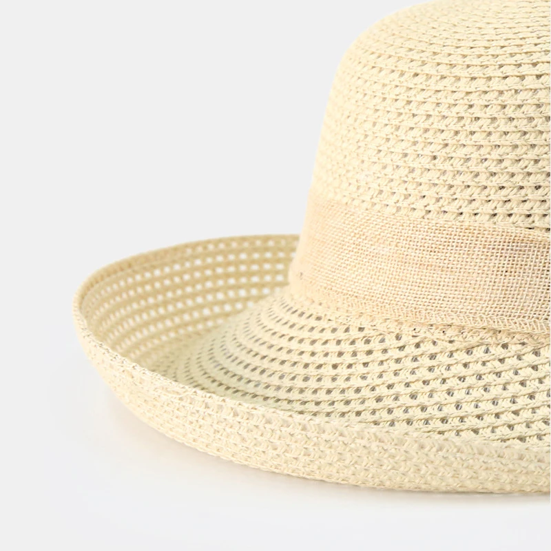 Mingjiebihuo новые модные летние пляжные женские соломенные Луки над sunhat простой милый Защита от солнца для женщин обувь для девочек шляпа