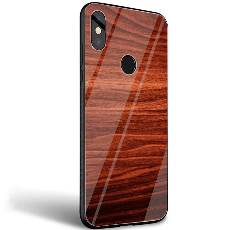 Gerleek деревянный стеклянный чехол для Xiaomi Mi 8 Lite 9 A1 A2 Redmi Note 5 6 7 Pro 6A 4X pocophone