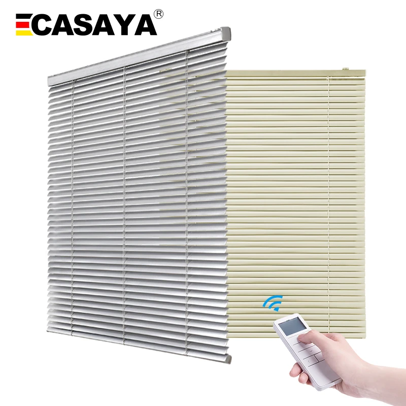 맞춤형 사이즈 전기 베네티안 블라인드, 암막 방수 롤러 블라인드, 주방 욕실용 알루미늄 전동 블라인드, 1m x 1m