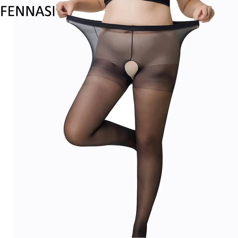 

FENNASI Ms. large size tights pantyhose sexy beauty erotic pantyhose 10D ultra-thin summer innocent women's underwear