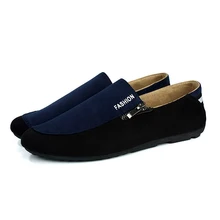 Primavera Verano de Los Hombres de Cuero de Imitación Gamuza Holgazanes Slip-on de Guisante guisante Suela Blanda Pisos Para Hombre Nueva Luz Para Caminar Zapatos casuales