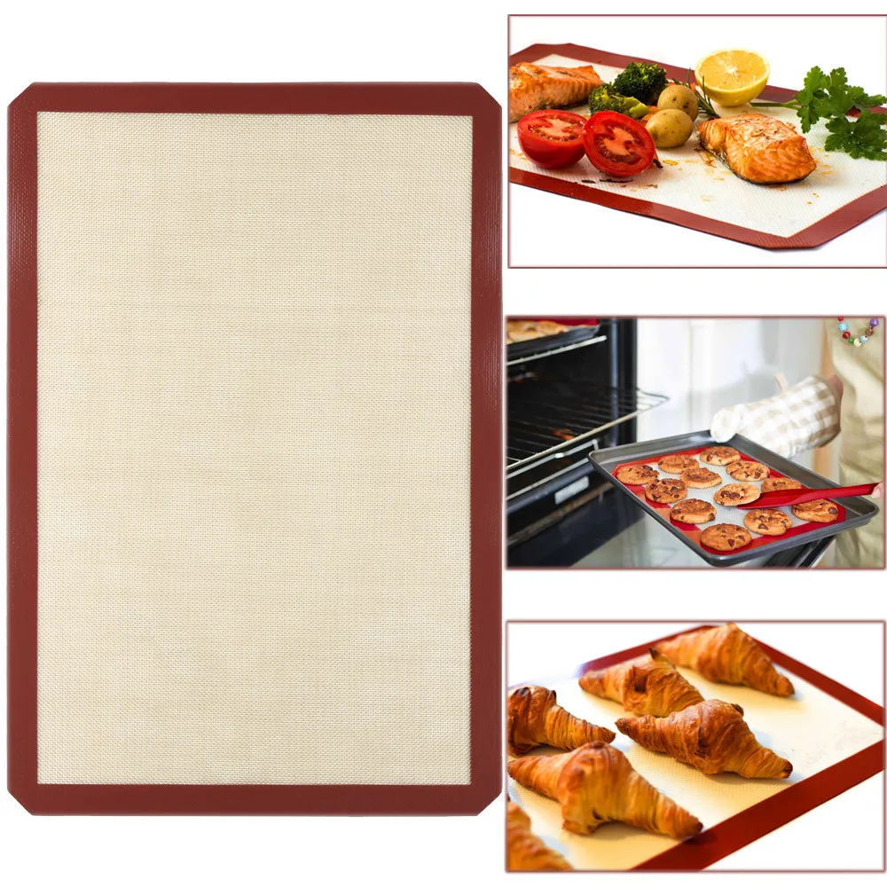 

Reusable Baking Mat High Temperature Resistant Teflon Sheet Pastry Baking Oilpaper Heat-Resistant Pad Non-stick for Outdoor BBQ