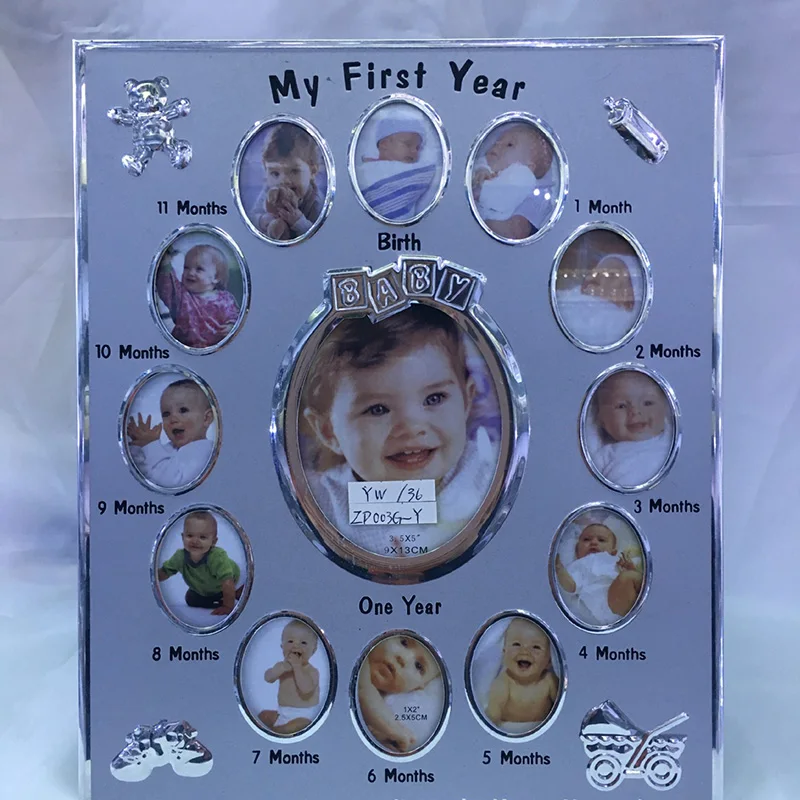 

Factory direct aluminum alloy baby photo frame December photo frame full moon gift year-old gift