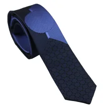 Галстуки coahella темно-синие полоски и геометрические уникальный дизайн шейный платок из микрофибры обтягивающий галстук 6 см