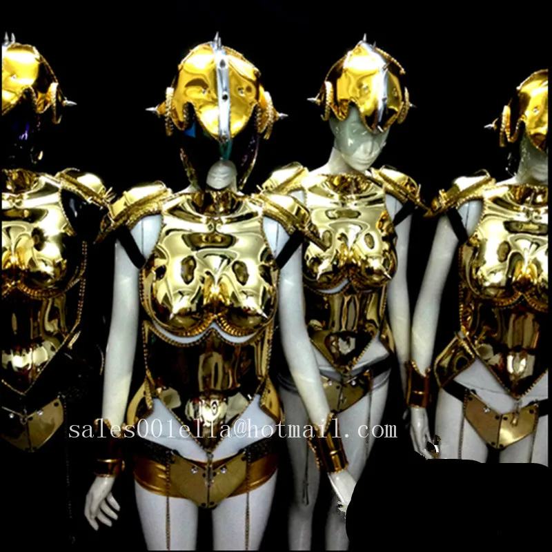 Gold Plated Catwalk Shows Women Costume Carnival Victoria font b Sexy b font Lady Evening Dress