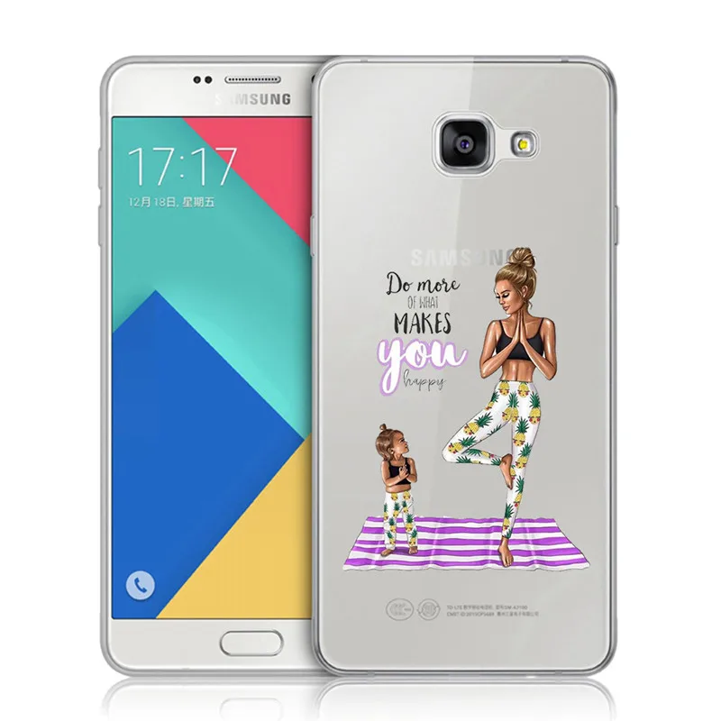 Силиконовый чехол для samsung Galaxy A3 A5 A7 A9 A6 A8 Plus A7 A50, цвет черный, коричневый - Цвет: 2