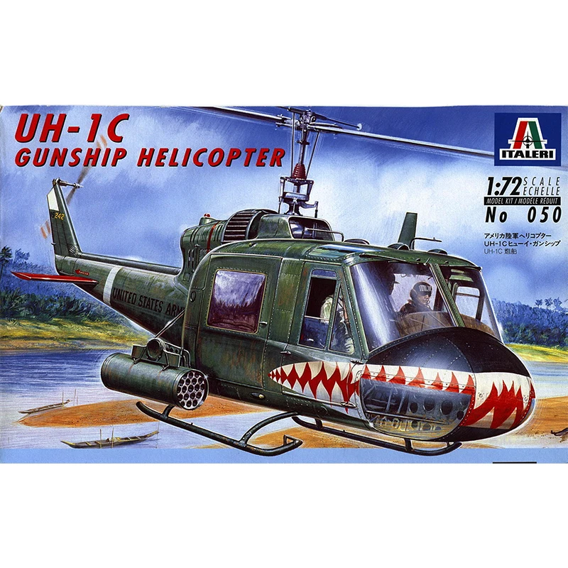 1/72 DIY Bell Huey Uh-1c Вертолет модель игрушки 050