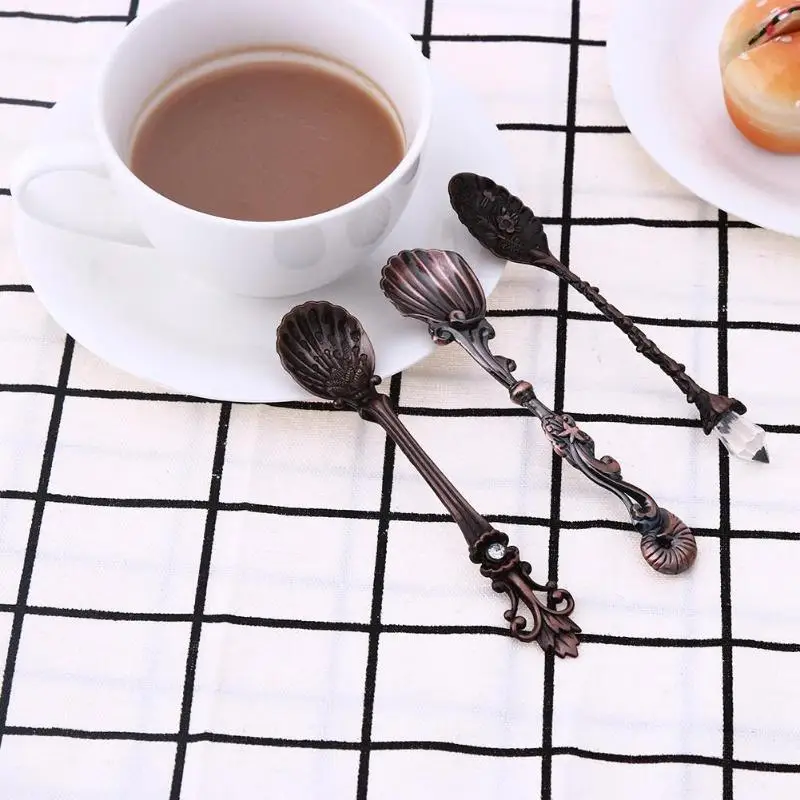 3 шт. ложка для кофе и мороженого из металлического сплава|vintage coffee spoon|coffee spoonvintage