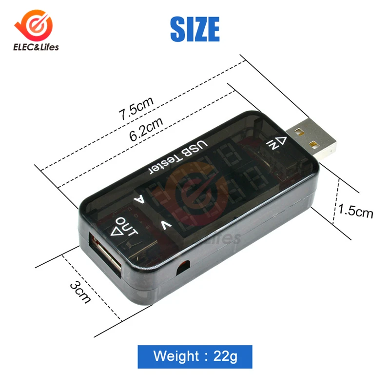12V 24V USB Detector Voltage Current Meter DC Digital ammeter voltmeter tester regulator usb Power Bank Charger Amperimetro Volt