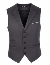 Dark Gray Slim Fit Groom Vests Wedding Prom Dinner Party Suit Waistcoat For Men Best Man Vest Coletes chaleco hombre Custom Made