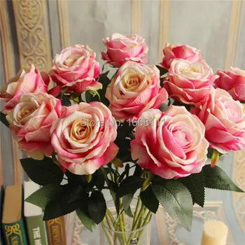 

48pcs Single Stem Velvet Rose Camellia 52cm/20.47 inches Fake Roses for Wedding Centerpieces Home Artificial Decorative Flowers