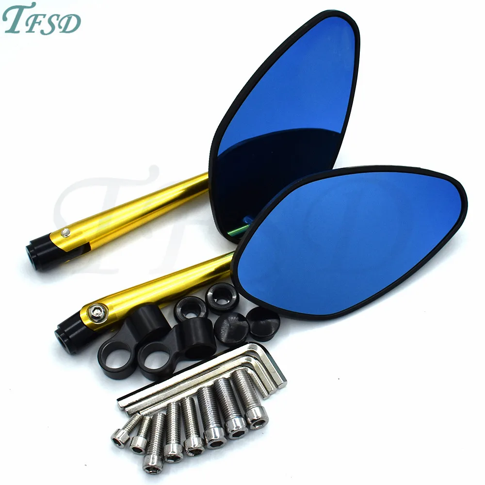 

General purpose Motorcycle Rearview Side Mirrors Motorbike CNC Aluminum motor bicycle Cross-country motorvan For SUZUKI GSX-R