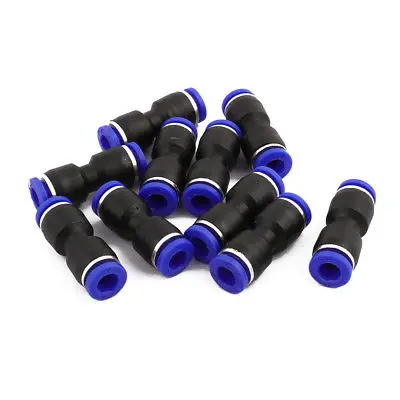 

10Pcs 6mm Dia 2 Way Straight Hose Pneumatic Air Quick Fitting Push In Connector