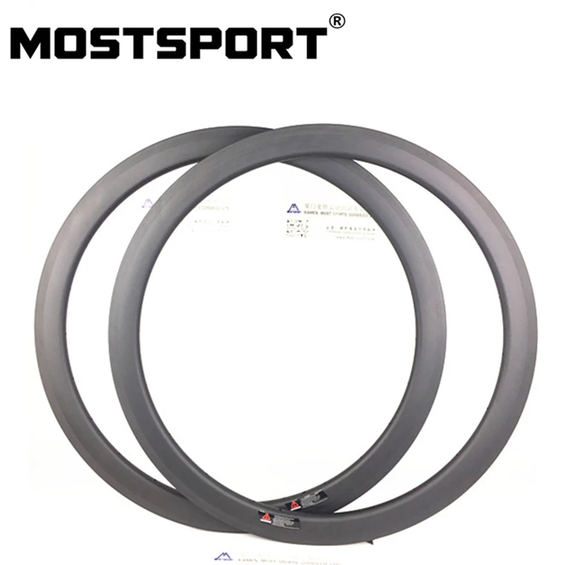 

700C 45mm Clincher Carbon Rims For Road Bicycle 25mm U Shaped High Tg Braking Track