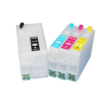 

UP 1set T2701 T2711 27XL Refillable ink cartridge compatible for epson WF-3620 WF-3640DTWF WF-7715DWF WF-7710DWF WF-7210DTW
