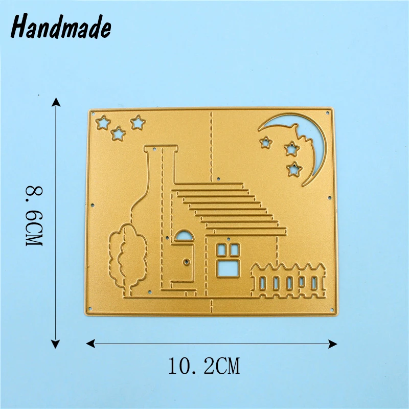 Металлический Сталь 3D стерео дом «Луна», «Звезды» трафареты для пресс-формы для плетения браслетов, Скрапбукинг украшение для альбома тиснение бумажные карточки ремесло