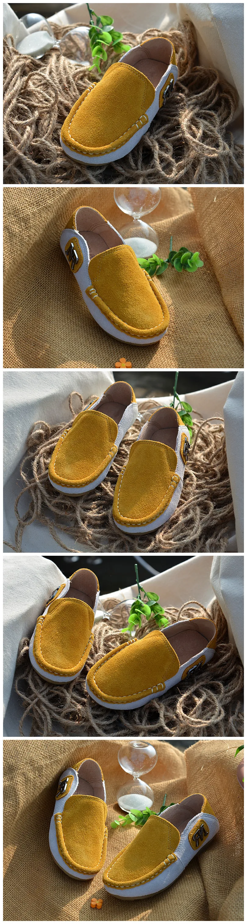 Новая детская обувь из воловьей кожи дышащая для малышей натуральная кожаная обувь для мальчиков Студенческие повседневные лоферы на